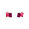 Ann Emerald Cut Red Ombre Studs - 1
